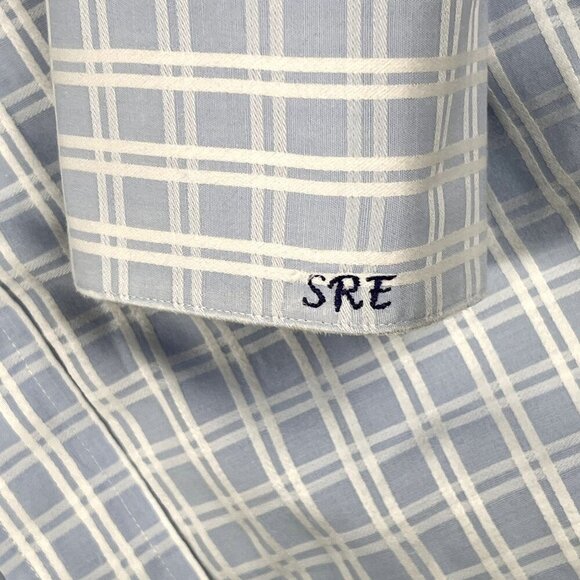 Ray Light Blue Button Down Custom Dress Shirt Size XL - Picture 5 of 6